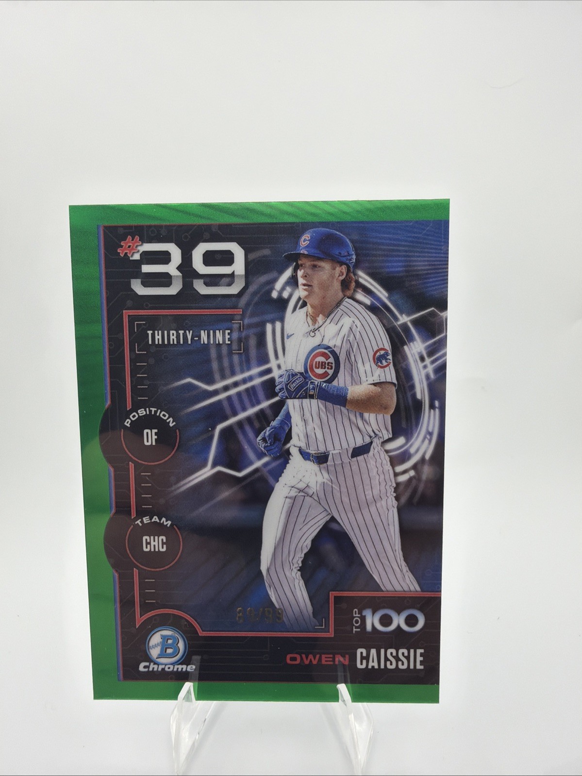 2025 Bowman Bowman Scouts Top 100 Owen Caissie #BTP-39 /99!