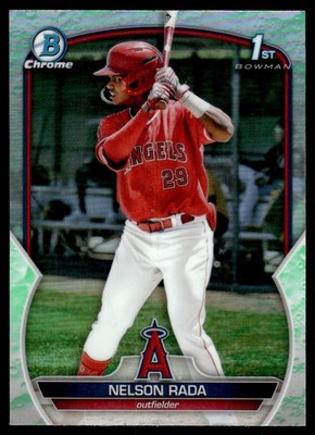 2023 Bowman Chrome Prospects Lunar Refractor Nelson Rada Los Angeles Angels