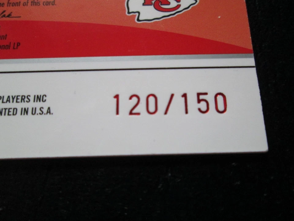 PRIEST HOLMES 2004 FLAIR HOT NUMBERS AUTHENTIC GAME WORN JERSEY CARD #120/150 - Image 4 of 4