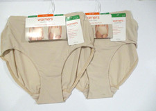 Warners Hi-Cut panties 2 pair high waist front smoothing size 7/L