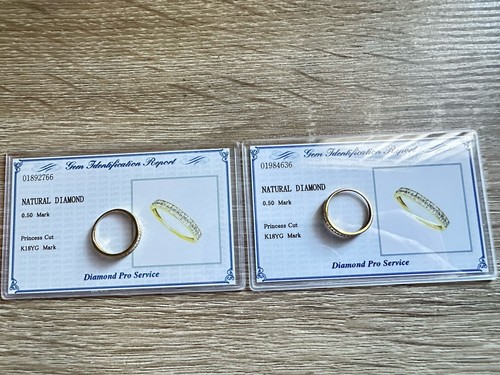 Halber Ewigkeitsring US-Größe 6 natürlicher Diamant 1/2 kt & K18 Gelbgold - Bild 18 von 19