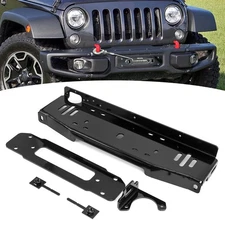 Winch Mount Plate for Jeep Wrangler Rubicon Recon, Hard Rock, X,10A & 75th 13-18