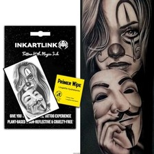 INKARTLINK Mexican Day of the Dead Temporary Tattoos, Realistic Waterproof