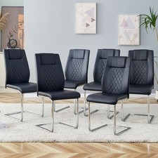 Modern Dining Chairs with Faux Leather Padded Seat Dining Living Room Chairs U