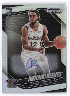#ad 2024 25 Panini Prizm Black Antonio Reeves RC #214 Base Autographs Silver $4.99