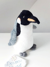 Peluche/Doudou Pingouin Blanc Gris Noir 19cm  - National Geographic Géographique