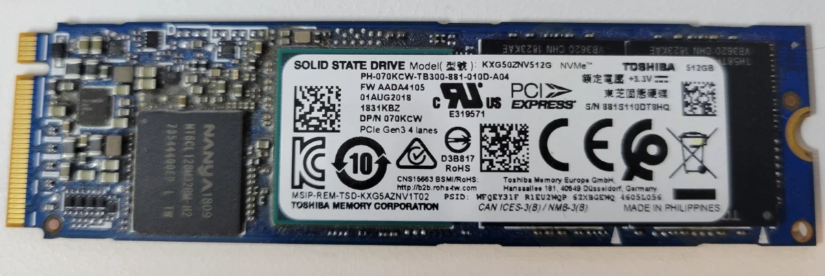 Toshiba 512 GB Solid State Drives for sale | eBay