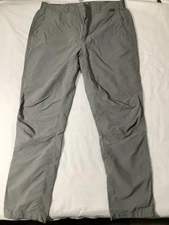 Simms Pants Mens 36 Gray Insect Shield Nylon Fishing Hiking Outdoor Repellent