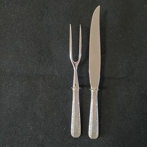 Towle Sterling Silver Steak Carving Set 2pc. Candlelight Pattern 9 1/2"  Knife