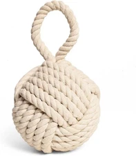 Monrocco Decorative Door Stoppers Rope Knot Door Stop IVORY