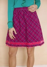 NWT MATILDA JANE Pink Tinsley Plaid Pull On Skirt Preppy Feminine SIZE MEDIUM