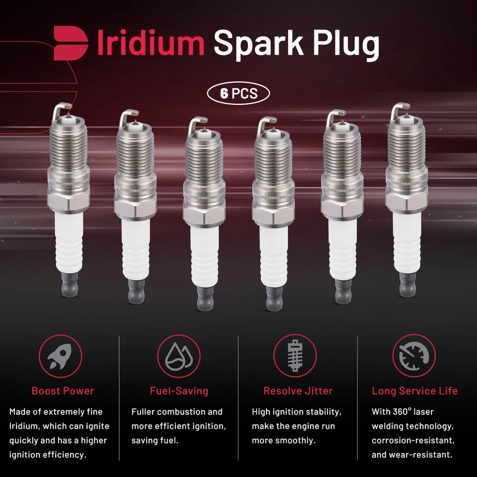 7316 Juego de 6 bujías de iridio para Mercury Tracer 1991-1999 Foto 4 de 4