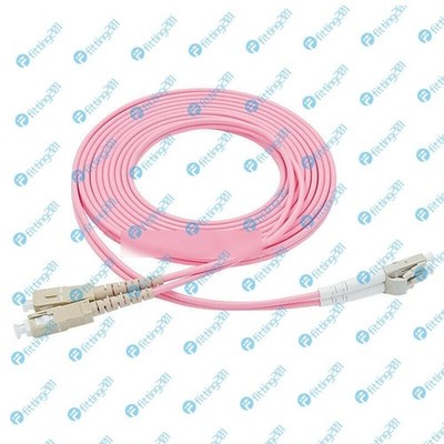 1M LC UPC to SC UPC Duplex OM4 Multimode 3.0mm Fiber Optic Patch Cord Cable #pk