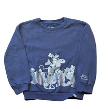 Gap Kids Disney Mickey Mouse Blue Iridescent Logo Sweatshirt Size 5 Toddler