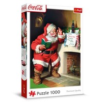 Trefl - Coca-Cola, Sinterklaas Bij De Schoorsteen - Puzzel Met 1000 Stukjes - Ke