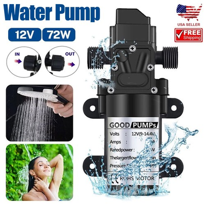 #ad 12V Water Pump 130PSI Self Priming Pump Diaphragm High Pressure RV Auto Switch $14.99