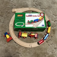 33015 Brio Wooden Train Deluxe Circle Starter Set With Box  Cars