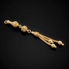 Gold Plated 925 silver Metal tassel Islamic Prayer Beads Misbaha Tesbih 710601