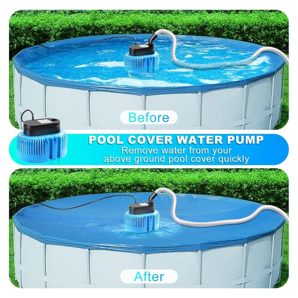 Pool Cover Pump Submersible Swimming 850 GPH with Drainage Hose 25 Ft Cord UAS - Image 4 of 4