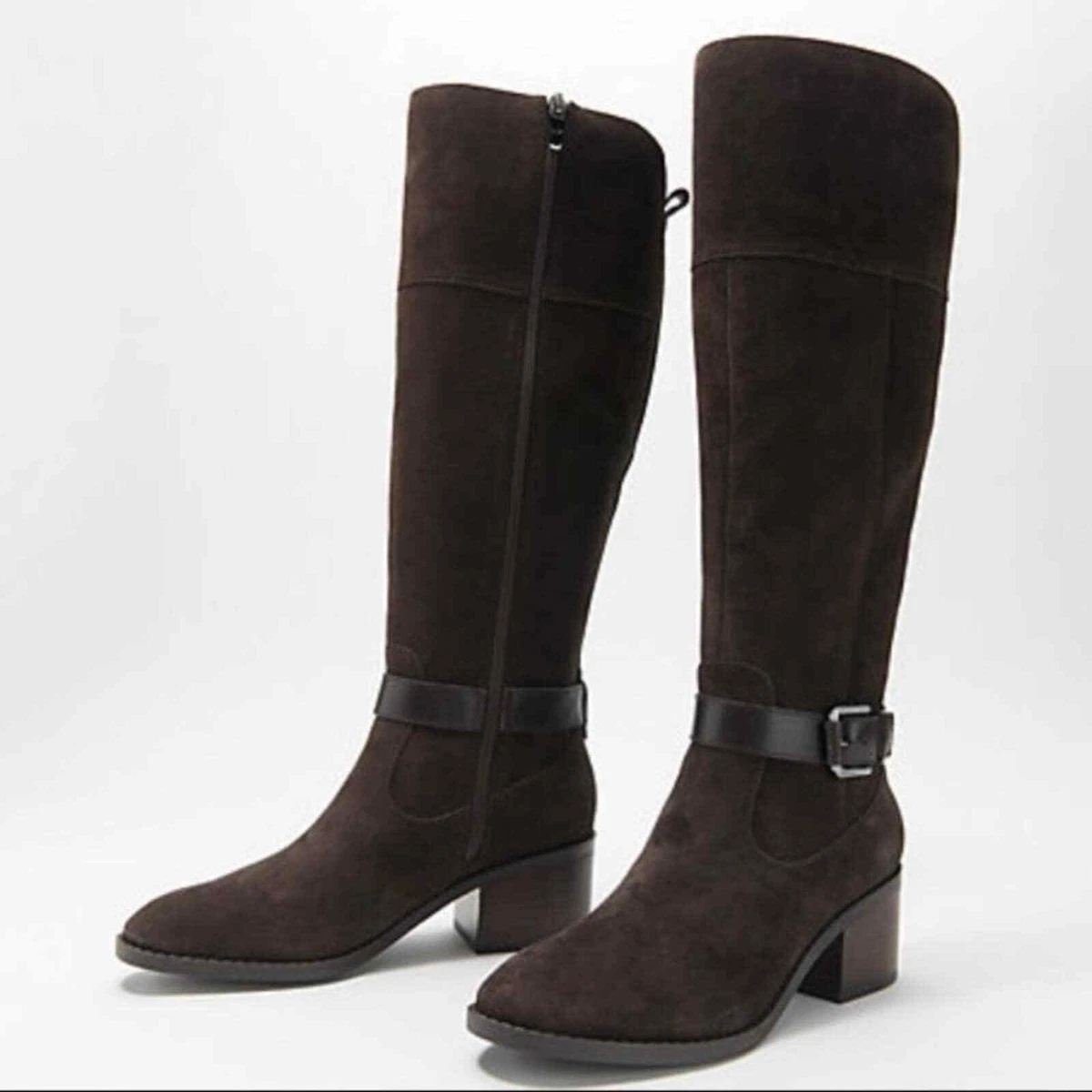 Marc Fisher Riley 9 M Brown Medium Calf Leather Tall Shaft Boots