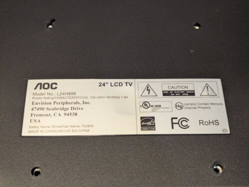 AOC L24H898 24-Inch 1080p LCD HDTV (1080p) With Remote+Manual - Picture 4 of 6