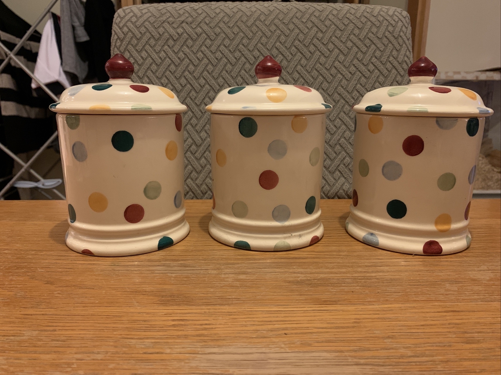 Emma Bridgewater Polka Dot Tea Coffee & Sugar Canister / Storage Jar