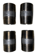 (Qty 4) 1-1/4 in X 2-1/2 in Pipe Nipple 304 Stainless Steel SS Sch 40 Seamless