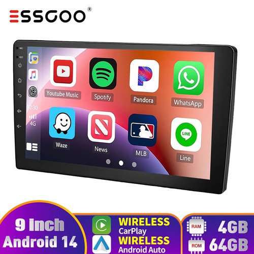 9" 2 DIN Carplay Android 14 Car Stereo GPS NAVI WIFI Radio 4+64G USB MP5 Player