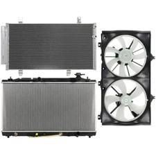 Electric Radiator Condenser Cooling Fan Kit For 2005-2012 Toyota Avalon 3.5L V6