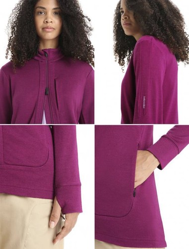 ICEBREAKER - Quantum III Zip Jacke Damen - aus 260 g/m² Merinowolle - Bild 3 von 4