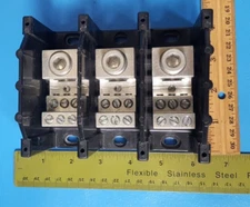TERMINAL BLOCK, PB3063, EDISON, 600V-310A, 3 POLE, 4-8AWG 400A, 4-12AWG-175A