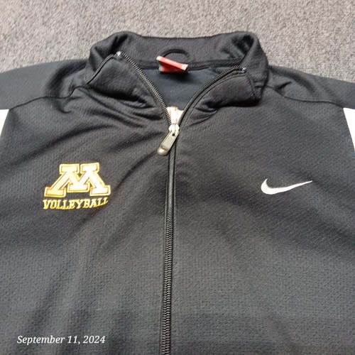 Nike UofM Gophers Track Volleyball Jacket Adult Small Black Full Zip - Picture 2 of 8