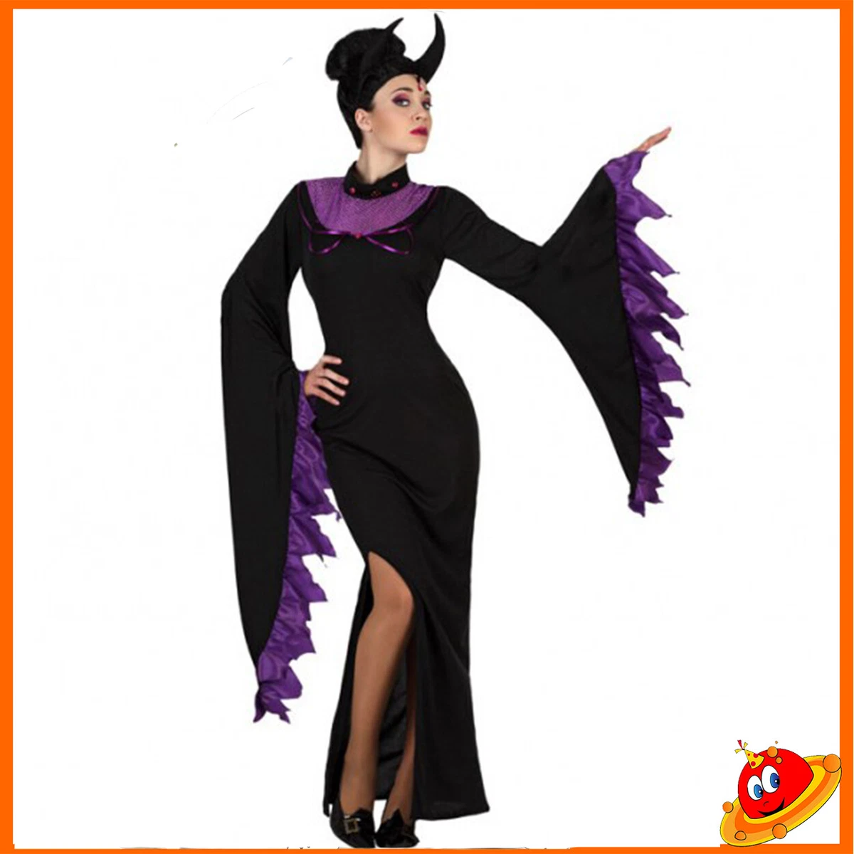 Costume Halloween Carnevale Donna Ragazza Travestimento Maleficent