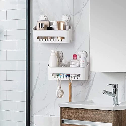 Shower Caddy Suction Cup Heavy Duty, Removable Shower Organizer Shower Shelf