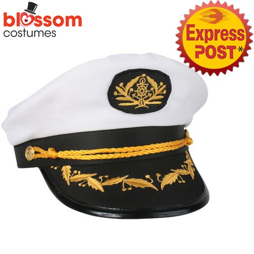AC626 Admiral Captain Costume Hat Mens 