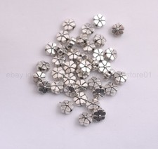 100Pcs Tibetan silver bead charm flower spacer beads 8MM H3089