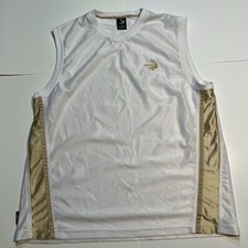 Shaq Brand Shaquille O'Neal Jersy Shirt Sleeveless White & Gold #34 MVP Size XL