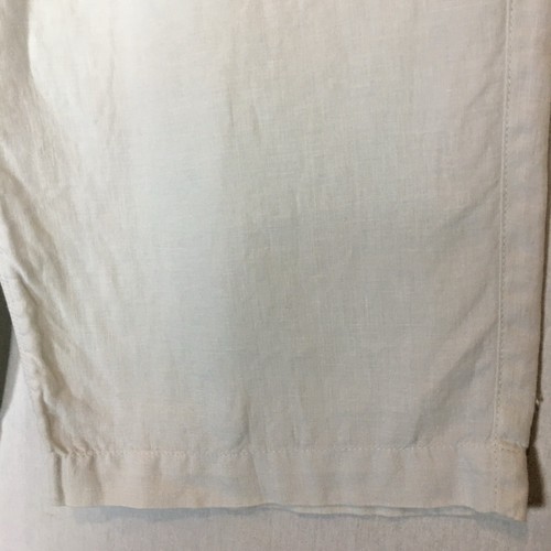 M&S Linen Trousers Pale Grey Wide Crop Drawstring Holiday Casual Beach Size 34W - Picture 4 of 16