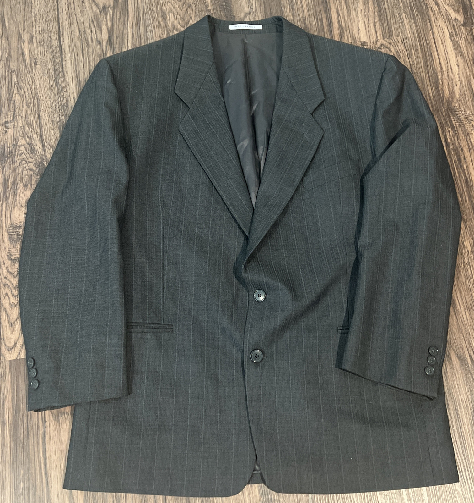 Giacca blazer vintage Yves Saint Laurent da uomo colore a righe grigio taglia 44R