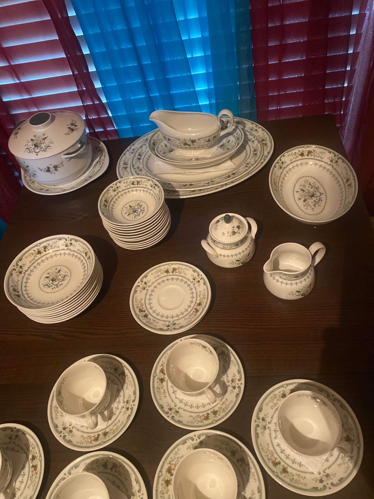 90 Piece Royal Doulton Provencal Fine China Set, Lightly Used & Great Condition&nbsp;