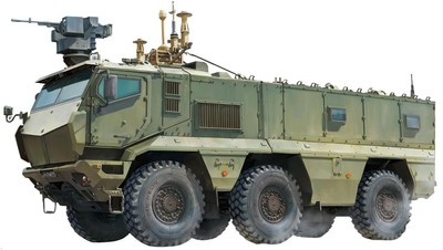 Tacom 1/35 KamAZ Typhoon K/RP-377VM1/Alvaret-DM RCWS Module 2 in 1 Plastic Model