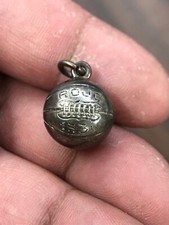 vintage 1931 rojc free throw championship sterling silver basketball charm