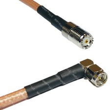 RG400 MINI UHF FEMALE to SMA MALE ANGLE RF Cable FAST-SHIP LOT