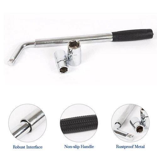 17 19 21 23mm HEAVY DUTY Extendable Car Wheel Brace Socket Tyre Nut Wrench - Bild 8 von 10