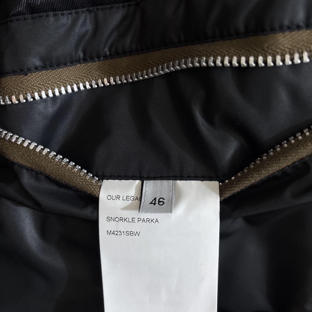 OUR LEGACY SNORKLE PARKA BLACK WAX 46 | eBay