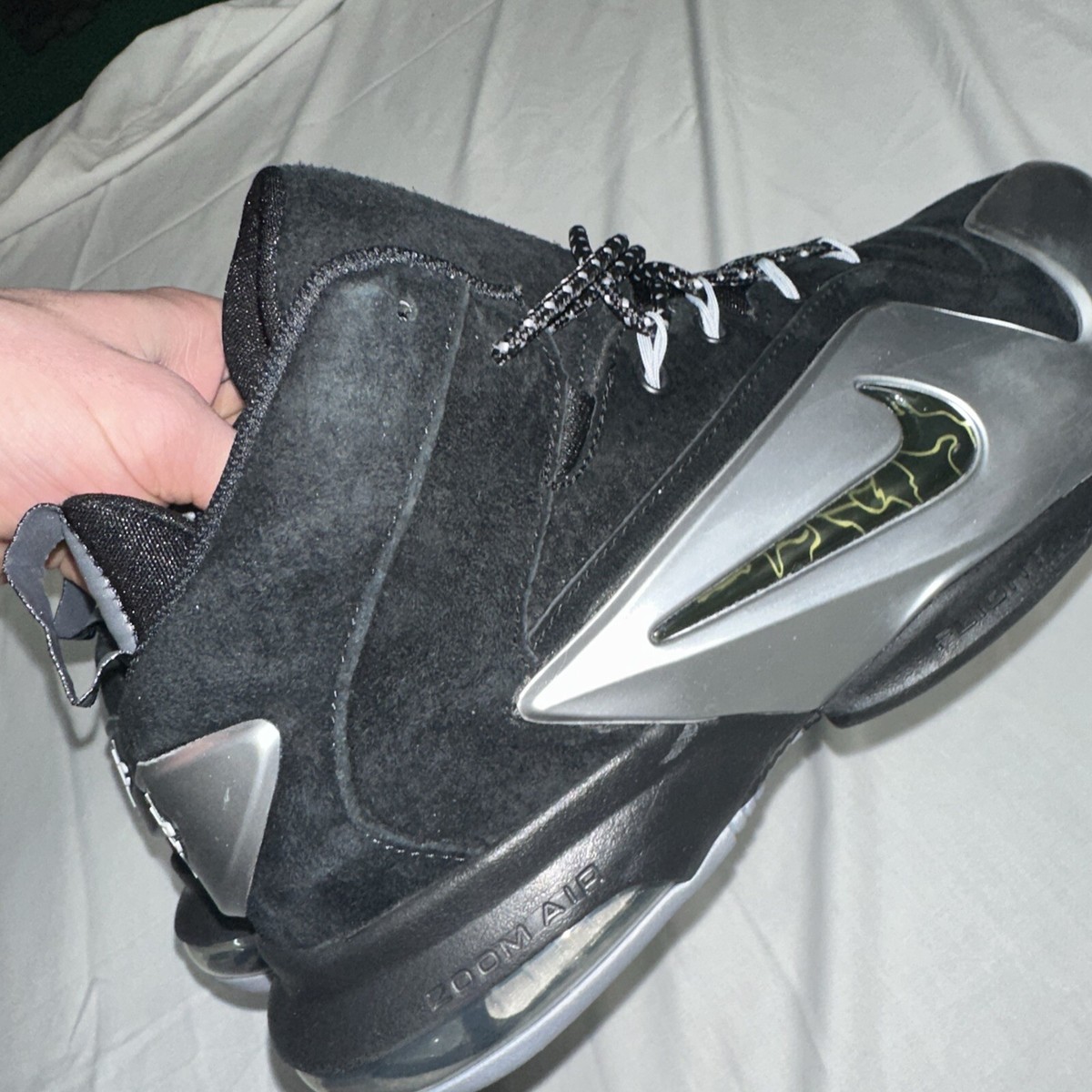 Size 10 - Nike Zoom Penny VI Premium Black Metallic Silver