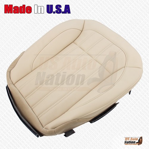 2016 2017 2018 Mercedes Benz GLE550 GLE550e Driver Bottom Vinyl Seat Cover Tan - Picture 10 of 11