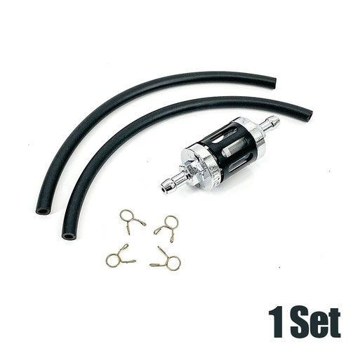 8mm Fuel Hose CNC Glass Motorcycle Gas Fuel Gasoline Oil Filters Kit Universal - Picture 12 of 17