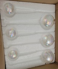 6 Pc Clear Watering Globe Set 3 150ml And 3 220ml