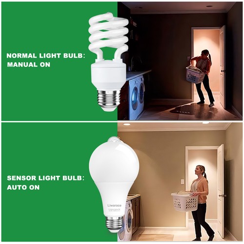 1-4Pack Motion Sensor Light Bulbs 50/90/120/150W LED Sensor Bulbs Auto On/Off US - Picture 30 of 54